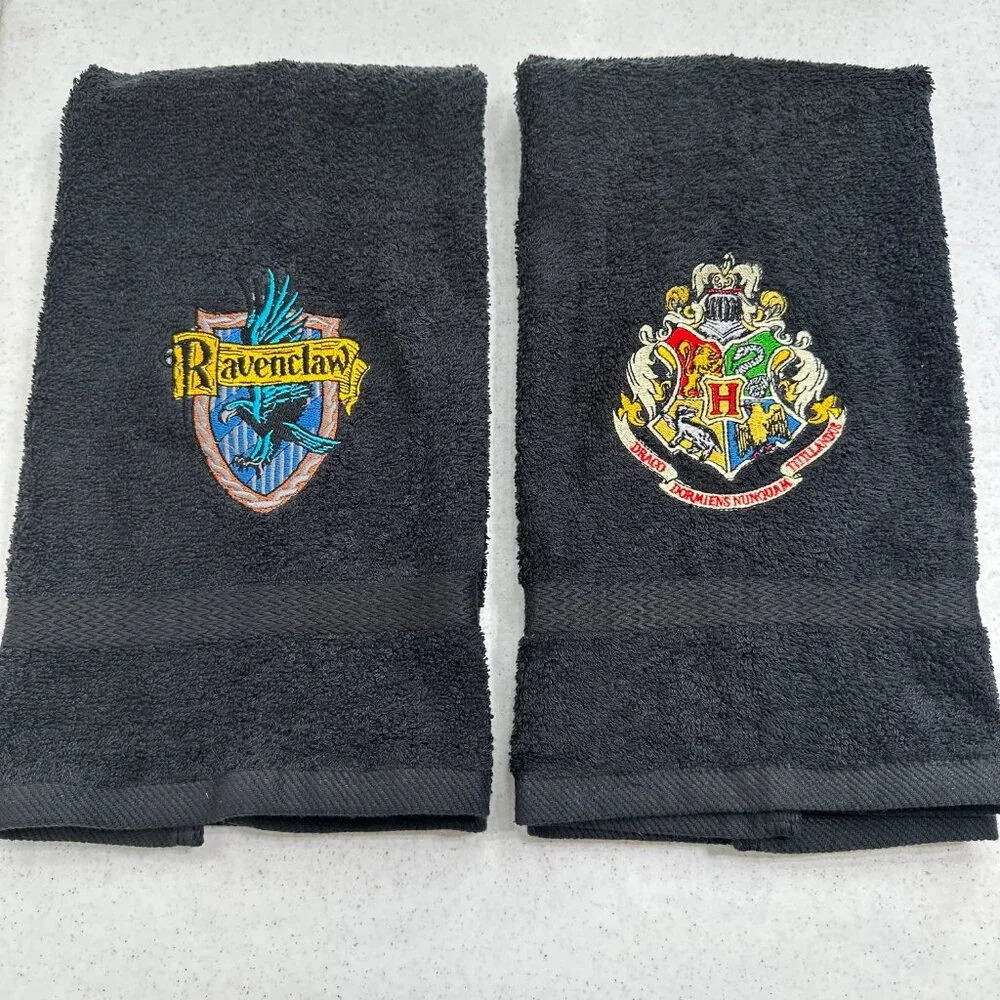 Harry Potter Towels Embroidered Ravenclaw Hand Towel Set Hogwarts Wizard Witch